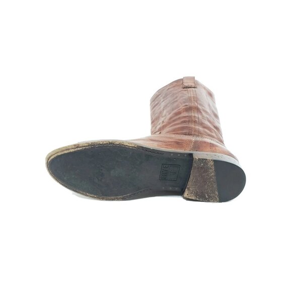 Frye Anna Women’s Mid Pull On Boots Brown Leather Size 8M - Picture 8 of 14